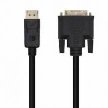 CABLE CONVERSOR AISENS A125-0463/ DISPLAYPORT MACHO - DVI MACHO/ HASTA 5W/ 2300MBPS/ 3M/ NEGRO