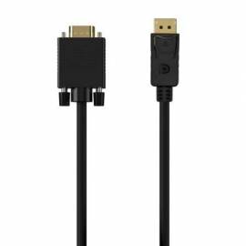 CABLE CONVERSOR AISENS A125-0552/ DISPLAYPORT MACHO - VGA MACHO/ HASTA 5W/ 2300MBPS/ 1M/ NEGRO