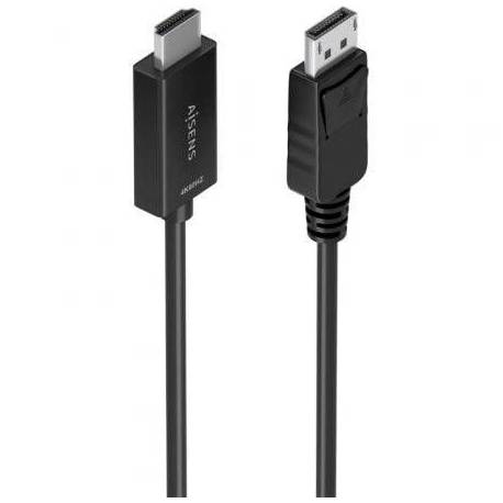 CABLE CONVERSOR AISENS A125-0893/ DISPLAYPORT MACHO - HDMI 4K MACHO/ 1.5M/ NEGRO