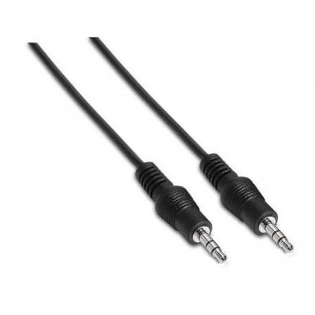 CABLE ESTÉREO AISENS A128-0142/ JACK 3.5 MACHO - JACK 3.5 MACHO/ HASTA 0.1W/ 1.5M/ NEGRO