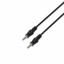 CABLE ESTÉREO AISENS A128-0144/ JACK 3.5 MACHO - JACK 3.5 MACHO/ HASTA 0.1W/ 10M/ NEGRO
