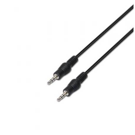 CABLE ESTÉREO AISENS A128-0144/ JACK 3.5 MACHO - JACK 3.5 MACHO/ HASTA 0.1W/ 10M/ NEGRO
