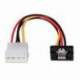 CABLE ALIMENTACIÓN SATA AISENS A131-0163/ MOLEX 4 PIN MACHO - SATA HEMBRA/ HASTA 54W/ 16CM