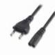 CABLE ALIMENTACIÓN FORMA 8 AISENS A132-0173/ CEE7/16 MACHO - C7 HEMBRA/ HASTA 1500W/ 1.5M/ NEGRO