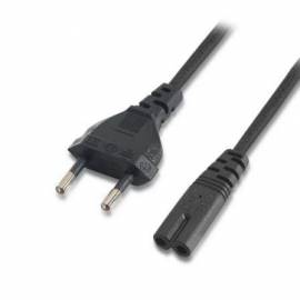 CABLE ALIMENTACIÓN FORMA 8 AISENS A132-0173/ CEE7/16 MACHO - C7 HEMBRA/ HASTA 1500W/ 1.5M/ NEGRO