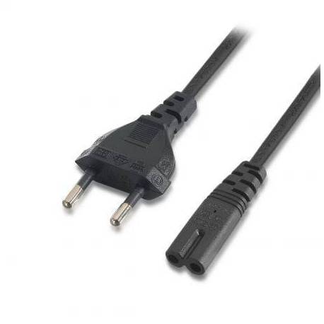 CABLE ALIMENTACIÓN FORMA 8 AISENS A132-0173/ CEE7/16 MACHO - C7 HEMBRA/ HASTA 1500W/ 1.5M/ NEGRO
