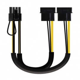 CABLE DE ALIMENTACIÓN TARJETA GRÁFICA NANOCABLE 10.19.1201/ 2X MOLEX MACHO - 6+2 PIN MACHO/ 20CM