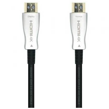 CABLE HDMI 2.0 AOC 4K AISENS A148-0380/ HDMI MACHO - HDMI MACHO/ 50M/ NEGRO