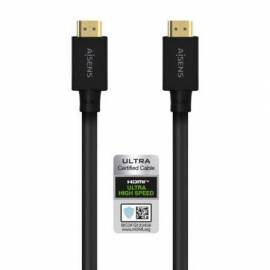 CABLE HDMI 2.1 8K AISENS A150-0680/ HDMI MACHO - HDMI MACHO/ 5M/ CERTIFICADO/ NEGRO
