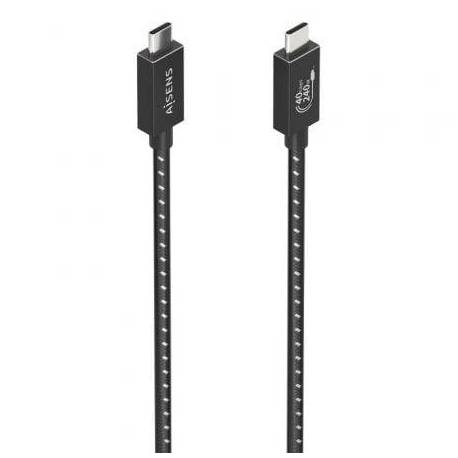 CABLE USB 4.0 TIPO-C AISENS A156-0867/ USB TIPO-C MACHO - USB TIPO-C MACHO/ HASTA 240W/ 40GBPS/ 1M/ GRIS