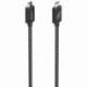 CABLE USB 4.0 TIPO-C AISENS A156-0868/ USB TIPO-C MACHO - USB TIPO-C MACHO/ HASTA 240W/ 40GBPS/ 1.5M/ GRIS