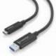 CABLE USB 3.2 TIPO-C AOC AISENS A157-0925/ USB TIPO-C MACHO - USB MACHO/ 10GBPS/ 15M/ NEGRO