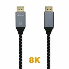 CABLE DISPLAYPORT 1.4 8K AISENS A149-0438/ DISPLAYPORT MACHO - DISPLAYPORT MACHO/ 3M/ NEGRO GRIS