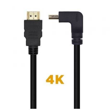 CABLE HDMI 2.0 4K AISENS A120-0456/ HDMI MACHO - HDMI MACHO/ 1M/ NEGRO