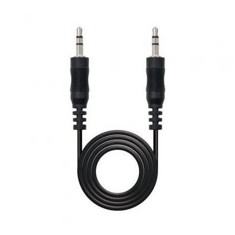 CABLE ESTÉREO NANOCABLE 10.24.0105/ JACK 3.5 MACHO - JACK 3.5 MACHO/ 5M/ NEGRO