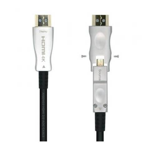 CABLE HDMI 2.0 AOC 4K DESMONTABLE AISENS A148-0512/ HDMI MACHO / D MACHO - HDMI MACHO/ 30M/ NEGRO