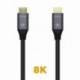 CABLE HDMI 2.1 8K AISENS A150-0426/ HDMI MACHO - HDMI MACHO/ 1M/ GRIS NEGRO