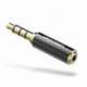 ADAPTADOR JACK VENTION BFBB0/ JACK 3.5 MACHO - JACK 2.5 HEMBRA/ NEGRO
