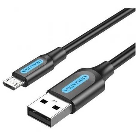 CABLE USB 2.0 VENTION COLBF/ USB MACHO - MICROUSB MACHO/ 480MBPS/ 1M/ NEGRO