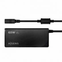 CARGADOR DE PORTÁTIL AISENS ASLC-65WAUTO-BK/ 65W/ AUTOMÁTICO/ 9 CONECTORES/ VOLTAJE 18.5-20V/ 1 USB QC3.0