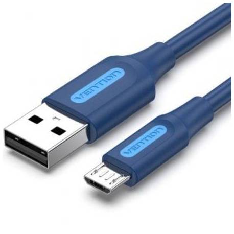CABLE USB 2.0 VENTION COLLH/ USB MACHO - MICROUSB MACHO/ 480MBPS/ 2M/ AZUL
