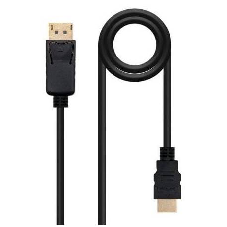 CABLE CONVERSOR NANOCABLE 10.15.4303/ DISPLAYPORT MACHO - HDMI MACHO/ 3M/ NEGRO