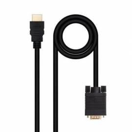 CABLE CONVERSOR NANOCABLE 10.15.4348/ HDMI MACHO - VGA MACHO/ 1.8M/ NEGRO