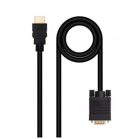 CABLE CONVERSOR NANOCABLE 10.15.4348/ HDMI MACHO - VGA MACHO/ 1.8M/ NEGRO