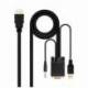 CABLE CONVERSOR NANOCABLE 10.15.4350/ HDMI MACHO - VGA MACHO - JACK 3.5 MACHO - USB MACHO/ 1.8M/ NEGRO