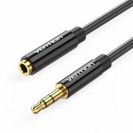 CABLE ESTÉREO VENTION BBZBF/ JACK 3.5 MACHO - JACK 3.5 HEMBRA/ 1M/ NEGRO