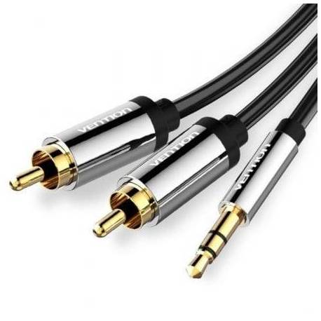 CABLE ESTÉREO VENTION BCFBI/ JACK 3.5 MACHO - 2X RCA MACHO/ 3M/ NEGRO