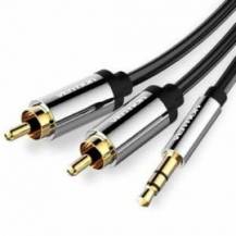 CABLE ESTÉREO VENTION BCFBI/ JACK 3.5 MACHO - 2X RCA MACHO/ 3M/ NEGRO