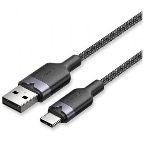 CABLE USB 2.0 TIPO-C VENTION CTNBF/ USB TIPO-C MACHO - USB MACHO/ HASTA 60W/ 480MBPS/ 1M/ NEGRO