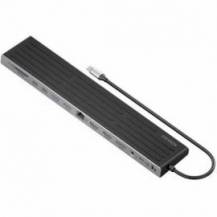 DOCKING USB TIPO-C AISENS ASUC-13P042-GR/ 2XUSB TIPO-C/ 1XUSB TIPO-C PD/ 2XUSB/ 2XHDMI/ 1XDISPLAYPORT/ 1XLECTOR DE TARJETAS/