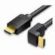 CABLE HDMI 2.0 4K ACODADO 90º VENTION AARBI/ HDMI MACHO - HDMI MACHO/ 3M/ NEGRO