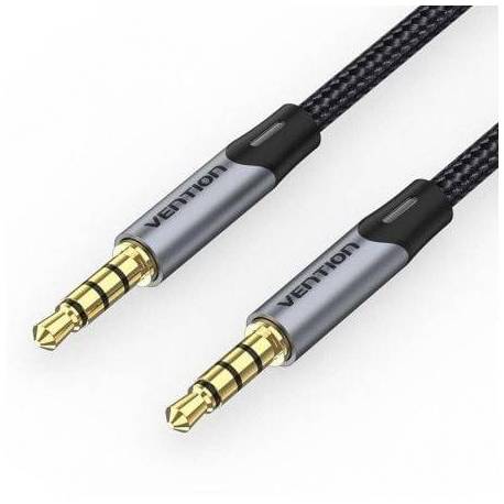 CABLE ESTÉREO VENTION BAQHD/ JACK 3.5 MACHO - JACK 3.5 MACHO/ 50CM/ GRIS