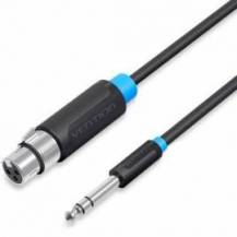 CABLE ESTÉREO VENTION BBEBF/ JACK 6.5 MACHO - XLR HEMBRA/ 1M/ NEGRO