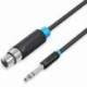 CABLE ESTÉREO VENTION BBEBI/ JACK 6.5 MACHO - XLR HEMBRA/ 3M/ NEGRO