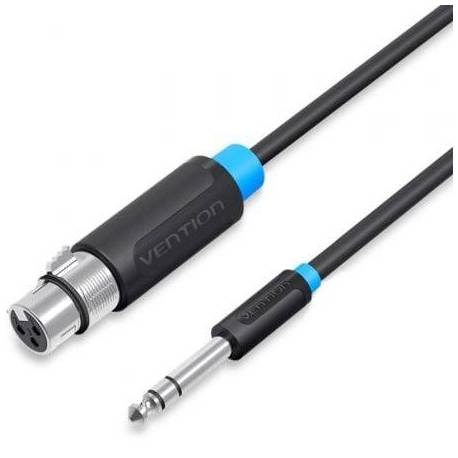 CABLE ESTÉREO VENTION BBEBI/ JACK 6.5 MACHO - XLR HEMBRA/ 3M/ NEGRO