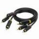 CABLE ESTÉREO VENTION BCABH/ 3X RCA MACHO - 3X RCA MACHO/ 2M/ NEGRO