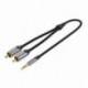 CABLE ESTÉREO VENTION BCNBI/ JACK 3.5 MACHO - 2X RCA MACHO/ 3M/ GRIS