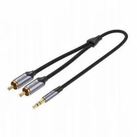 CABLE ESTÉREO VENTION BCNBI/ JACK 3.5 MACHO - 2X RCA MACHO/ 3M/ GRIS