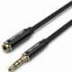 CABLE ESTÉREO VENTION BHCBD/ JACK 3.5 MACHO - JACK 3.5 HEMBRA/ 50CM/ NEGRO