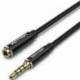 CABLE ESTÉREO VENTION BHCBI/ JACK 3.5 MACHO - JACK 3.5 HEMBRA/ 3M/ NEGRO