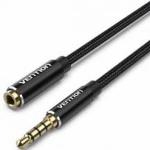 CABLE ESTÉREO VENTION BHCBI/ JACK 3.5 MACHO - JACK 3.5 HEMBRA/ 3M/ NEGRO