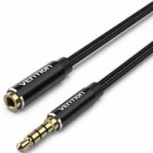 CABLE ESTÉREO VENTION BHCBJ/ JACK 3.5 MACHO - JACK 3.5 HEMBRA/ 5M/ NEGRO