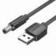 CABLE ALIMENTACIÓN VENTION CEYBF/ USB-A MACHO - DC 5.5MM MACHO/ 1M/ NEGRO