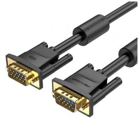 CABLE SVGA VENTION DAEBH/ VGA MACHO - VGA MACHO/ 2M/ NEGRO