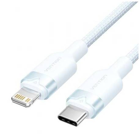 CABLE USB TIPO-C LIGHTNING VENTION LALSF/ USB TIPO-C MACHO - LIGHTNING MACHO/ 27W/ 480MBPS/ 1M/ AZUL