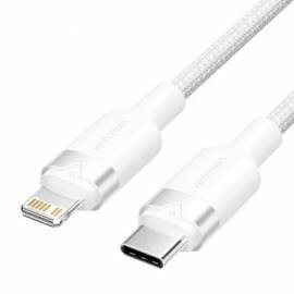 CABLE USB TIPO-C LIGHTNING VENTION LALWF/ USB TIPO-C MACHO - LIGHTNING MACHO/ 27W/ 480MBPS/ 1M/ BLANCO